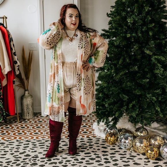 Vada Winter Multicolor & Print Kimono Duster - Picture 8 of 9